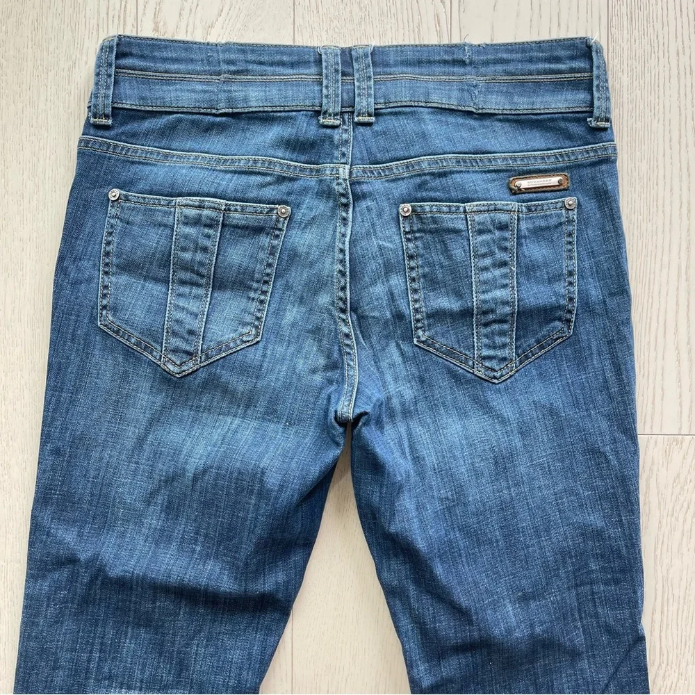 Burberry London Islington Boot Leg Blue Denim Bootcut Jeans  W31 Distressed - Picture 14 of 16